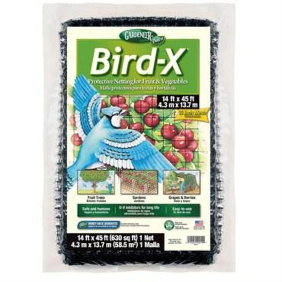 Black Bird-X Netting Clear plastic wrapped