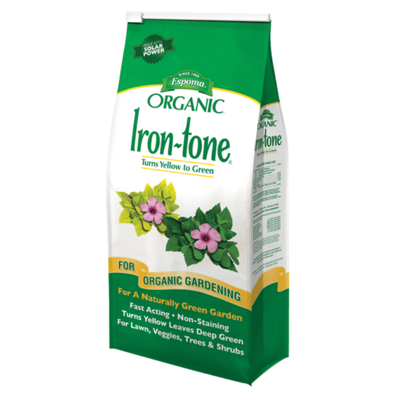 Espoma Organic Iron-tone plant supplement for sale at Garden Goods Direct