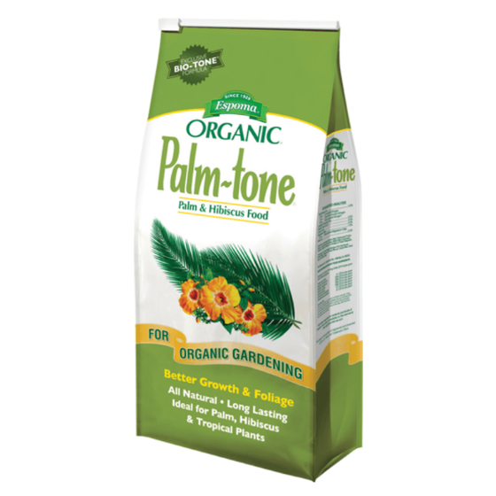 Espoma Organic Palm Tone tropical plant food for sale at Garden Goods Direct