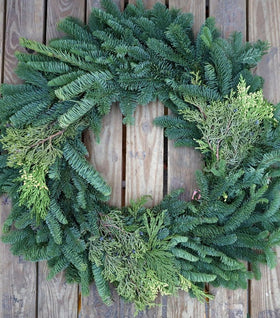 Fresh Mixed Christmas Wreaths