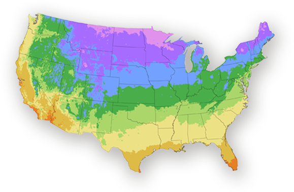 USDA Plant Hardiness Zone Map