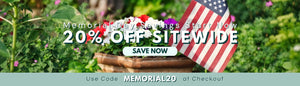 MEMORIAL DAY SAVINGS START NOW: 20% OFF SITEWIDE code memorial20