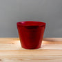 cranberry 4 inch crescent anya round resin planter