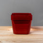 cranberry 4 inch crescent anya square resin planter