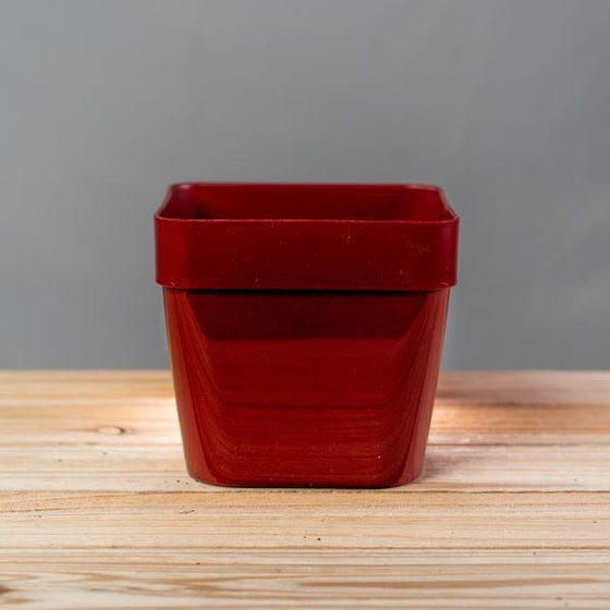 cranberry 4 inch crescent anya square resin planter