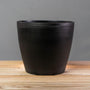 black plastic plant pot