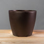 dark brown resin plant pot cover
