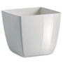 white square resin pot on a white background
