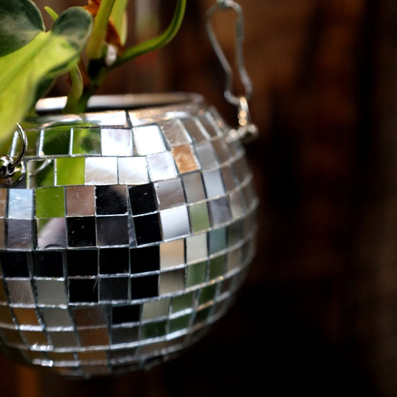 Disco Ball Hanging Planter