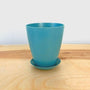 turquoise Urn 5.5 inch EcoForms planter and saucer