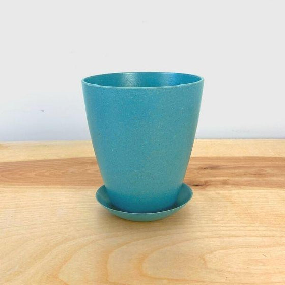turquoise Urn 5.5 inch EcoForms planter and saucer