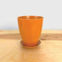 tangerine Urn 5.5 inch EcoForms planter and saucer