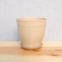 Sand Color Nova 5 inch EcoForms Planter and Saucer