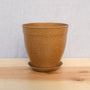 Natural Color Nova 5 inch EcoForms Planter and Saucer