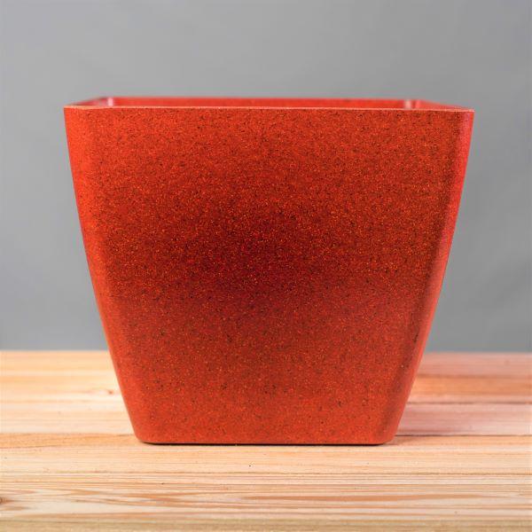 rice hull plant pots EcoForms Quadra Square Rice Hull Pot