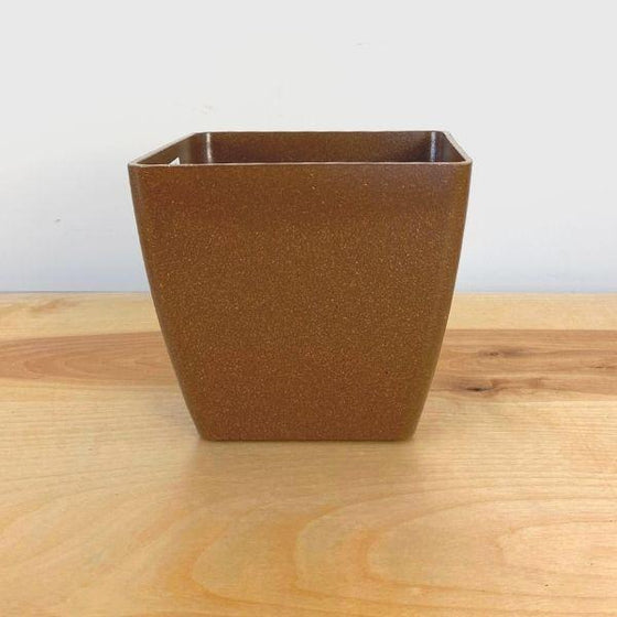 Mocha EcoForms Quadra Square Rice Hull Pot