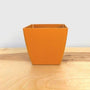 Tangerine EcoForms Quadra Square Rice Hull Pot