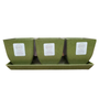 Avocado Color Quadra Trio 3.5 inch planter set by EcoForms