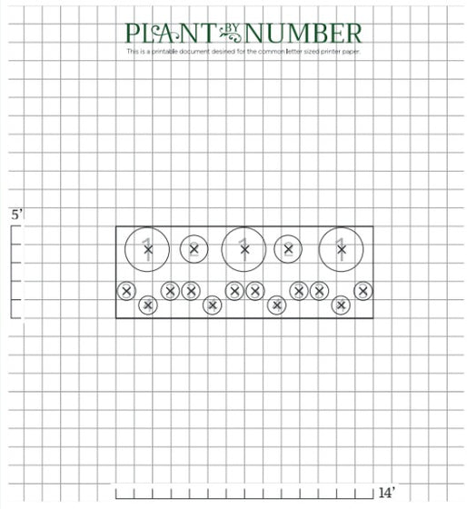 Landscapers layout for a lush fence-line garden