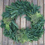fresh mixed douglas fir and cedar green christmas wreath