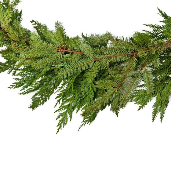 fresh douglas fir and cedar mixed wreath makes beautiful holiday decor