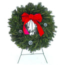 Green Wire Wreath Stand