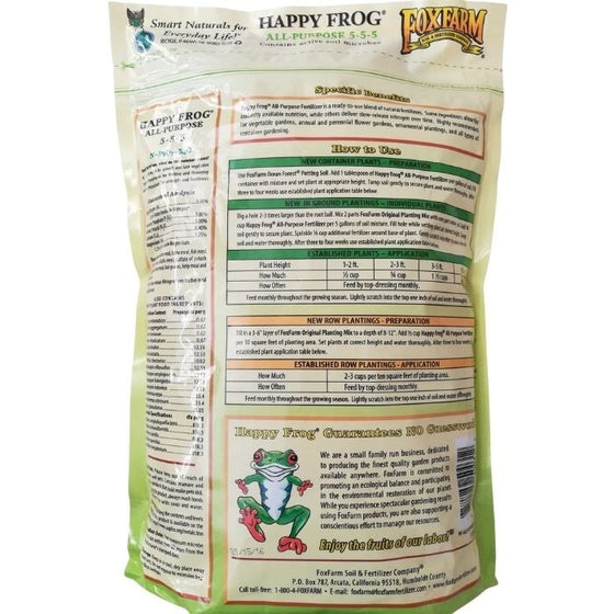 Natural fertilizer ready to blend from happy frog all purpose
