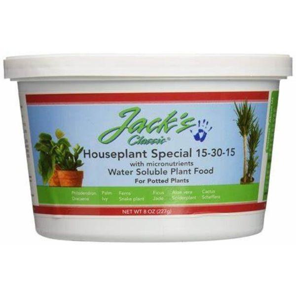 which fertilizer is good for indoor plants Jack's Classic 8oz 15-30-15 Houseplant Special Fertilizer