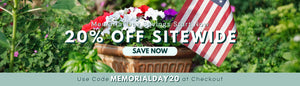 CELEBRATE MEMORIAL DAY WITH 20% OFF SITEWIDE
