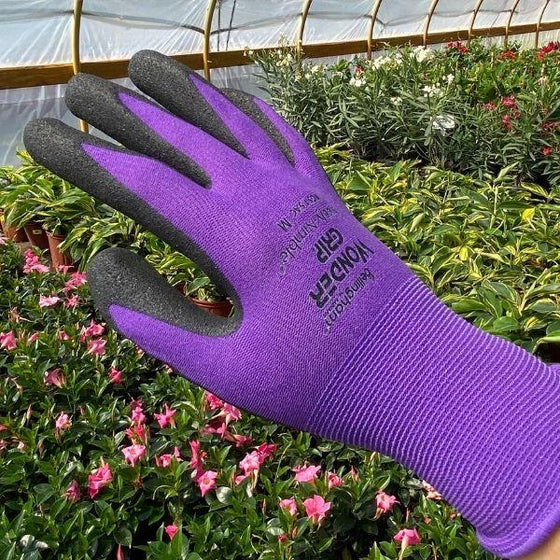 purple spandex lightweight gardening gloves
