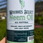 Woodies Select Neem Oil All Natural Organic Pest Deterrent and Leaf Shine. Application Instructions: Mist Plant Leaves. For preventative purposes, apply neem, oil every 7 to 14 days. For active pest infestations, increase the frequency to every 5 to 7 days. Proudly brought to you by GARDEN GOODS DIRECT.